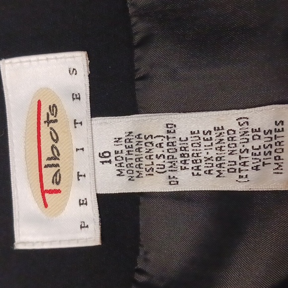 Talbots Petite size 16 women's black long sleeves blazer jacket. - Picture 11 of 17